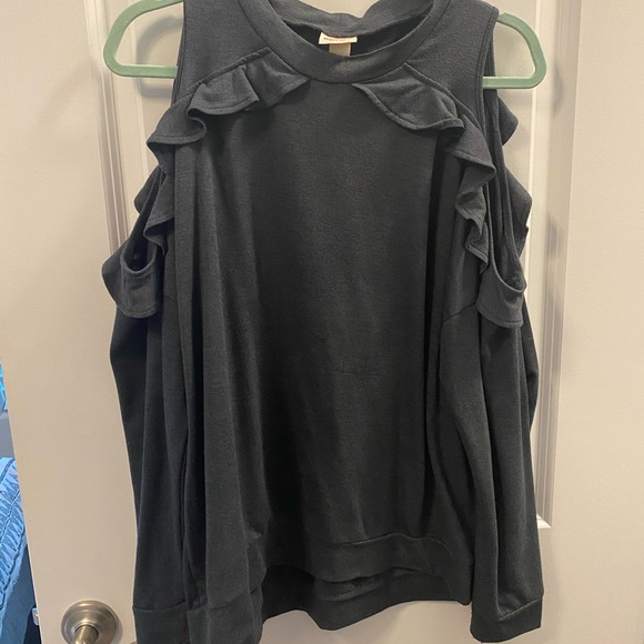 Massimo Tops - Grey massimo cold shoulder sweatshirt
